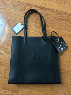 NWT Ted Baker Black Tote with matching card holder
